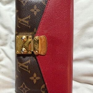 Louis Vuitton Monogram Red and Brown Clutch